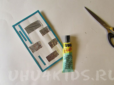 Открытка с использованием фольги